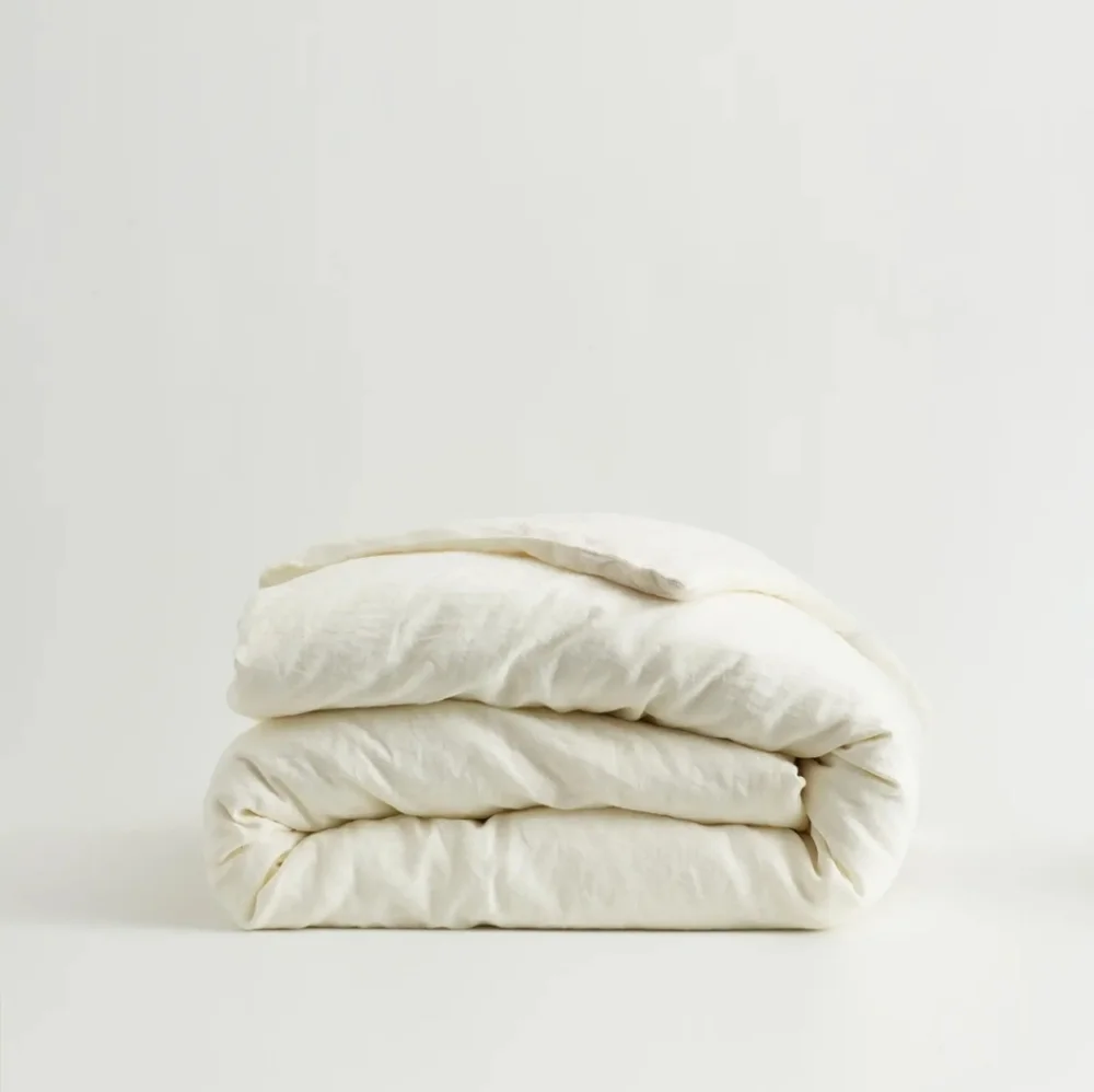 Quince European Linen Ivory Duvet Cover! Sz. King/ Cal King! (124)